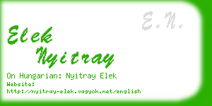 elek nyitray business card